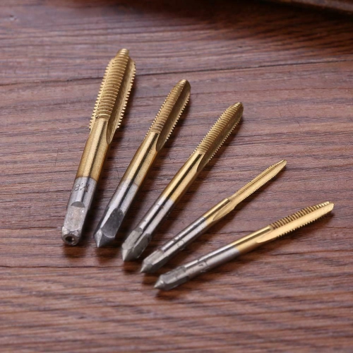 5pcs/Set HSS M3 M4 M5 M6 M8 Titanium Spiral Screw Tap Drill Bits Hand Tools