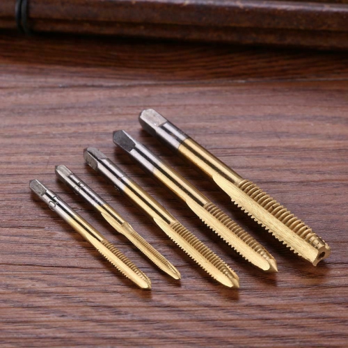 5pcs/Set HSS M3 M4 M5 M6 M8 Titanium Spiral Screw Tap Drill Bits Hand Tools