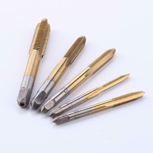 5pcs/Set HSS M3 M4 M5 M6 M8 Titanium Spiral Screw Tap Drill Bits Hand Tools