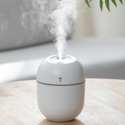 220ml Ultrasonic Mini Air Humidifier Aroma Essential Oil Diffuser w/Light