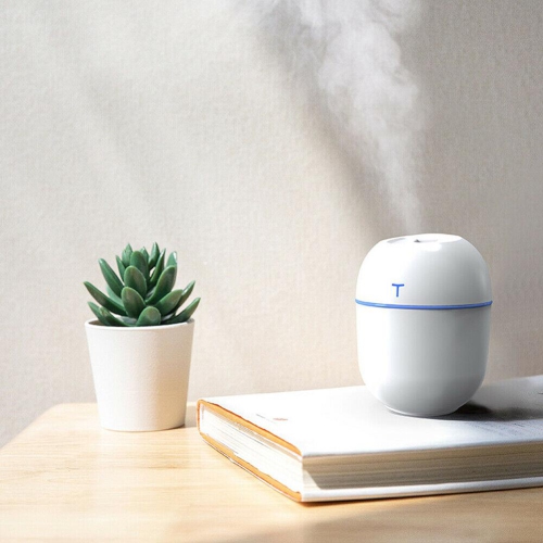 220ml Ultrasonic Mini Air Humidifier Aroma Essential Oil Diffuser w/Light