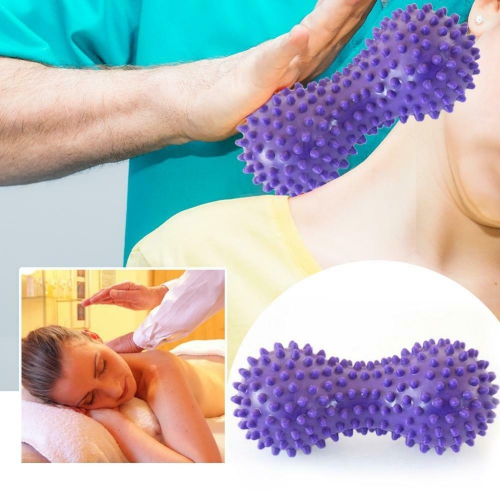Peanut Shape Massage Fitness Ball Stress Relax Body Spiky Massager