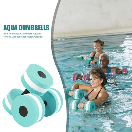 relayinert EVA Water Aerobics Dumbbell Aquatic Swimming Pool Yoga Exercise  Accessory Dumbbells Bright Color Fast Dry Blue 