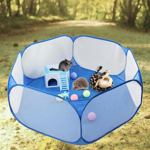 Foldable Pet Fence Game Safe Playpen Animal Cage for Hamster Guinea Pig
