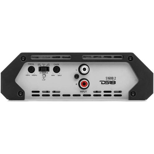DS18 S-1600.2/SL 1600 Watt 2 Channel Full Range Class AB Amplifier Silver Pro Audio