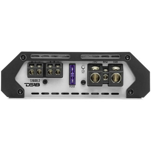DS18 S-1600.2/SL 1600 Watt 2 Channel Full Range Class AB Amplifier Silver Pro Audio
