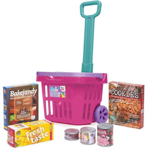 Toy Chef Pretend Shopping Cart Basket