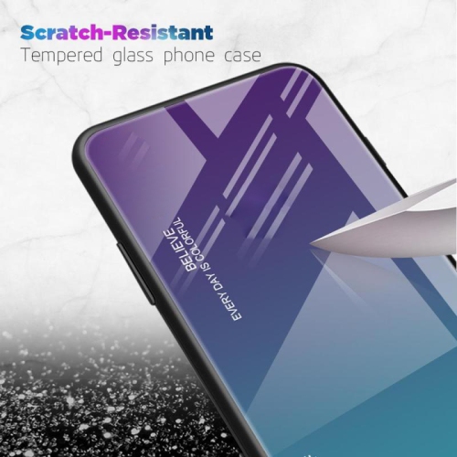 Étui RIGIDE ajusté en verre trempé anti-chute de RIVIERA résistant aux rayures pour Galaxy S21 ULTRA DE Samsung - Bleu