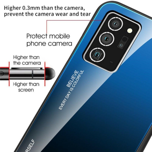 Étui RIGIDE ajusté en verre trempé anti-chute de RIVIERA résistant aux rayures pour Galaxy A52 de Samsung - Violet et vert