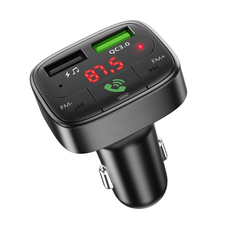Dual USB Bluetooth FM Transmitter QC3.0 Car Charger LED Digital
