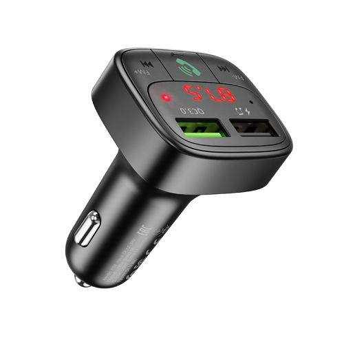 Double USB Bluetooth FM Transmetteur QC3.0 Chargeur De Voiture LED Affichage Numérique Adaptateur Radio Sans Fil Musique Jouer Kit De Voiture Avec