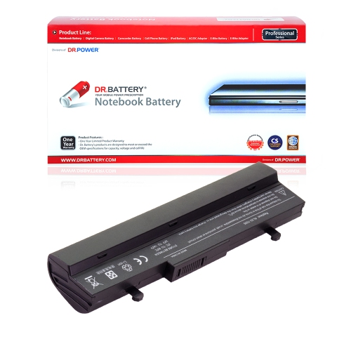 DR. BATTERY - Replacement for Asus Eee PC 1001 / 1001HA / 1001HAG / 1001HT / 07G016BH1875 / 07G016BJ1875 / 07G016BK1875 [10.8V / 4400mAh / 48Wh] ***