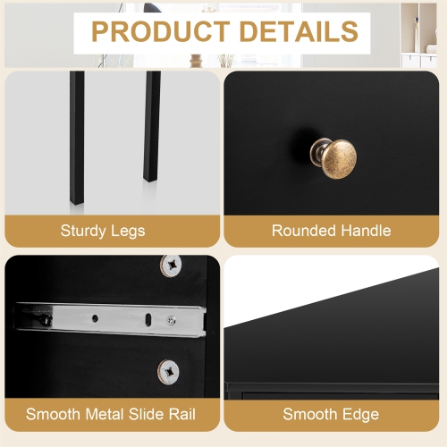 Costway Corner Computer Desk Writing Workstation Study Desk w/ 2 Drawers