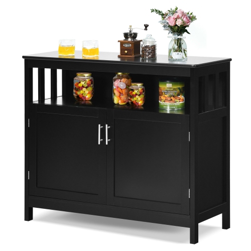 Armoire de rangement pour buffet de cuisine de Costway avec 2 portes et une tablette