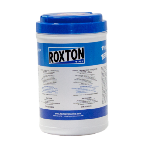 Image 1 de 6.. Roxton Disinfecting Wipes 200 Count Canister, Kills 99.99% of Germs & Viruses, Disinfects in 60 Seconds
