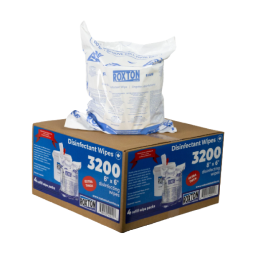 ROXTON EMBOSSED DISINFECTING WIPES 4 X 800 COUNT ROLLS