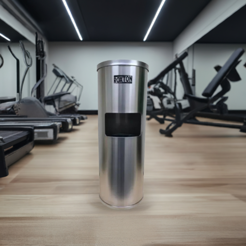 Roxton Stainless Steel Floor Stand Wipes Dispenser, Built-in Trash Can, Suitable for Gyms, School, Offices & Commercial Space