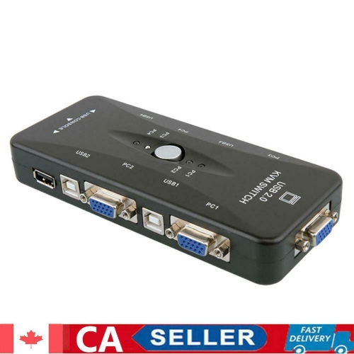 HW1702 Four Ports USB KVM Switch Box 4 in 1 Out 4K 1080P VGA Splitter