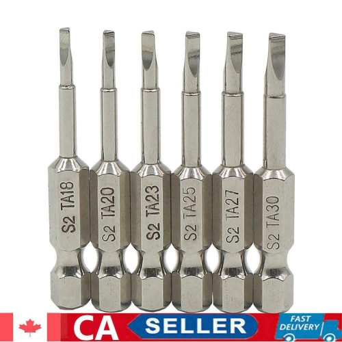 6pcs Magnetic Triangle Screwdriver Bits S2 Steel 1/4 inch Hex Shank Bit Set