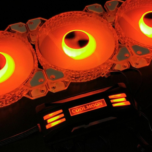 COOLMOON RGB Controller 4Pin PWM 5V 3Pin ARGB Fan Remote Control