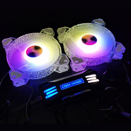 COOLMOON RGB Controller 4Pin PWM 5V 3Pin ARGB Fan Remote Control