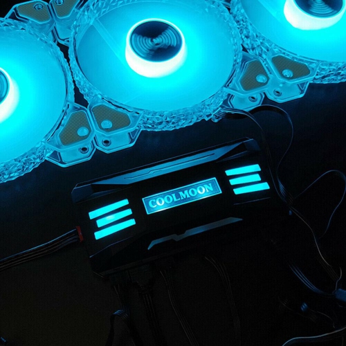 COOLMOON RGB Controller 4Pin PWM 5V 3Pin ARGB Fan Remote Control