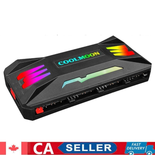 COOLMOON RGB Controller 4Pin PWM 5V 3Pin ARGB Fan Remote Control