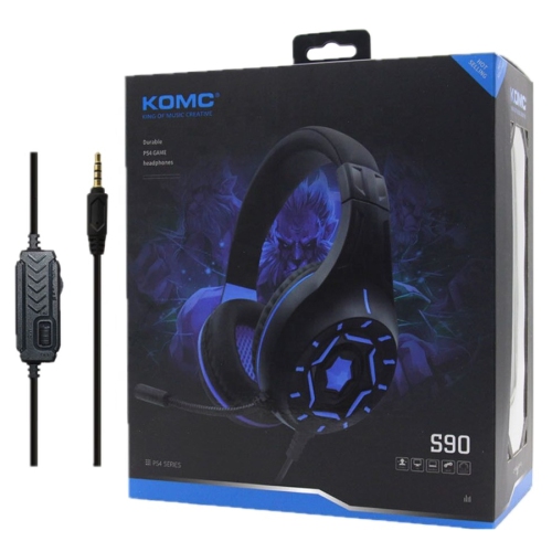 MKL  Innovations® Gaming Stereo Headphones With Noise Canceling, Mic, 3.5 MM Adapter- Color In Blue