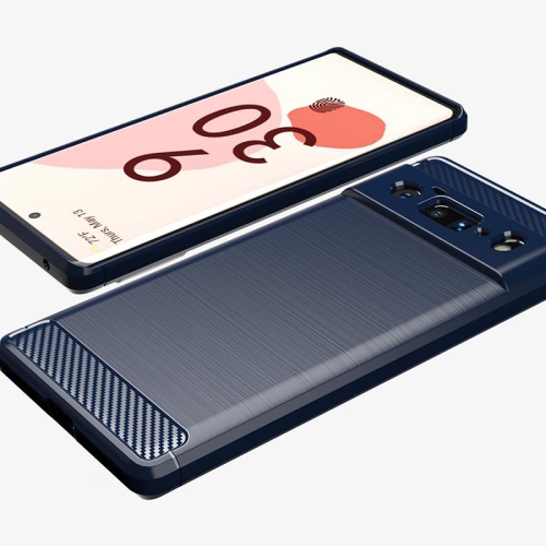 PANDACO Red Brushed Metal Case for Google Pixel 6 Pro