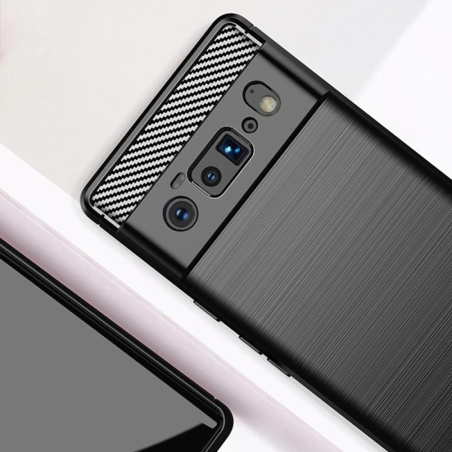 PANDACO Red Brushed Metal Case for Google Pixel 6 Pro