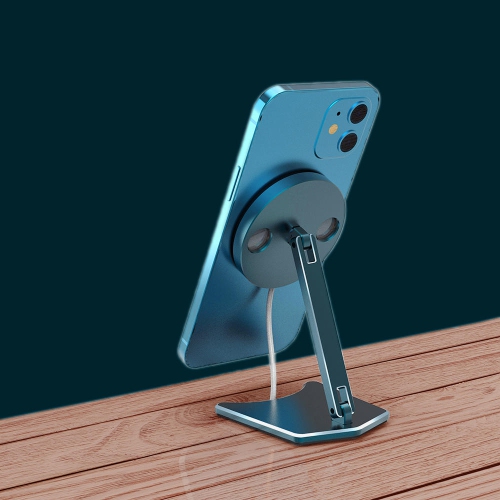 Mini Aluminum Foldable Magsafe Wireless Charger Stand Holder for iPhone 12 - PrimeCables®