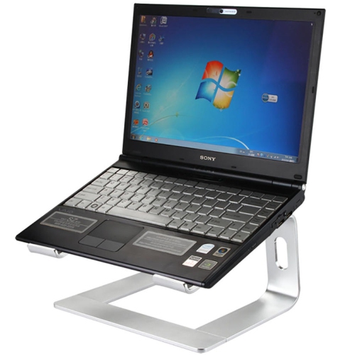 Support de support d'ordinateur portable pliable en aluminium pour Mac MacBook Notebook Metal Riser pour 10 à 15,6" pouces argent