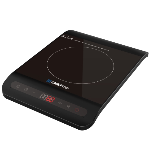 Cheftop Portable Single Burner Induction Cooktop Digital Ceramic Single Burner Electric Cooktop 1300 Watt, Touch Sensor Control, Multiple Controls