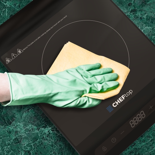 Cheftop Portable Single Burner Induction Cooktop Digital Ceramic Single Burner Electric Cooktop 1300 Watt, Touch Sensor Control, Multiple Controls