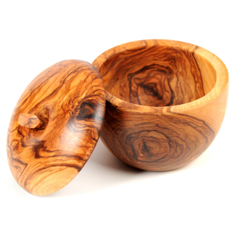 BeldiNest Olive Wood Sugar Bowl Apple Shape