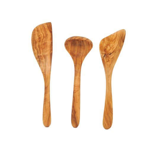 BeldiNest Olive Wood Kitchen Utensils Set of 3