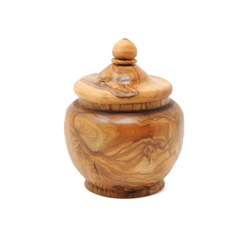 BeldiNest Olive Wood Acorn Sugar Bowl, Small