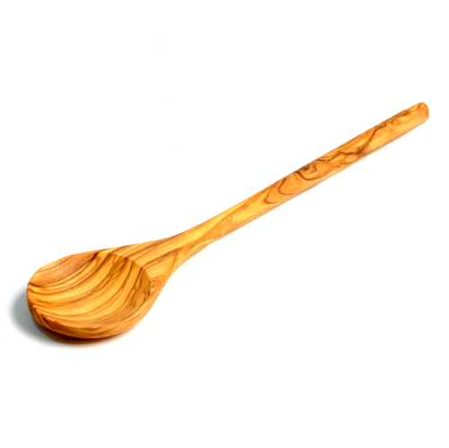 BeldiNest Olive Wood Round Cooking Spoon 12"