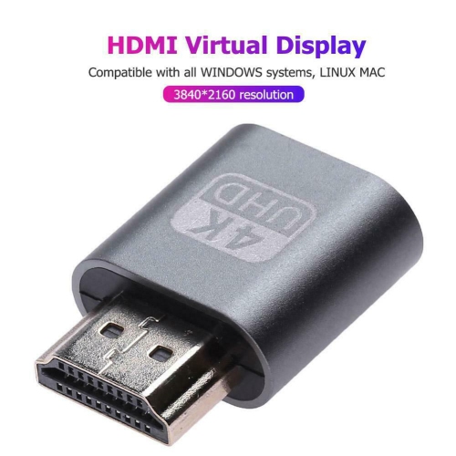 Virtual HDMI-compatible Dummy Adapter 1.4 DDC EDID Display Emulator for Min