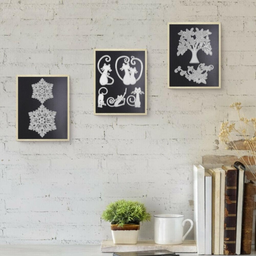 10pcs Rubber Magnet Sheet DIY Photo Picture Cutting Die Black Magnetic Mats