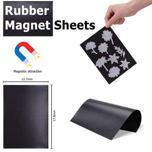 10pcs Rubber Magnet Sheet DIY Photo Picture Cutting Die Black Magnetic Mats