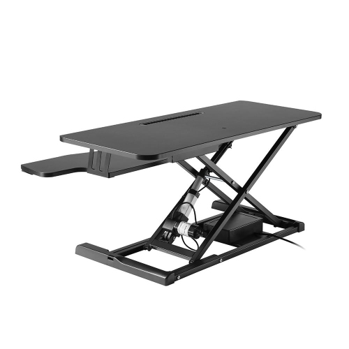 Electric Height Adjustable 37.4" Wide Sit-Stand Desk Converter Computer Desk for Monitor / Computer / laptop