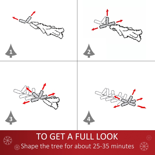 HOMCOM 7ft Artificial Christmas Tree Unlit Douglas Fir with Realistic Branch Tips, Black Halloween Style