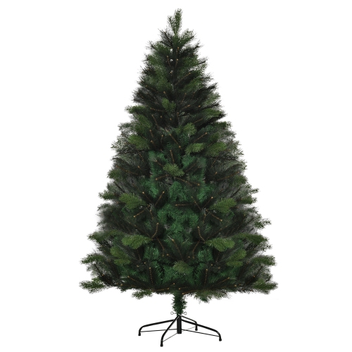 HOMCOM  6Ft Artificial Christmas Tree Xmas Tree Holiday Home Decoration With Automatic Open In Green