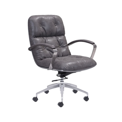 Zuo Avenue Office Chair Vintage Gray, Best Vintage Office Chair