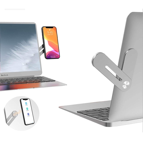 Foldable Aluminum Adjustable Phone Bracket ,Magnetic Laptop Screen Side Mount Used to Connect Mobile Phones and Laptops