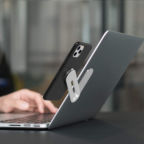 Foldable Aluminum Adjustable Phone Bracket ,Magnetic Laptop Screen Side Mount Used to Connect Mobile Phones and Laptops