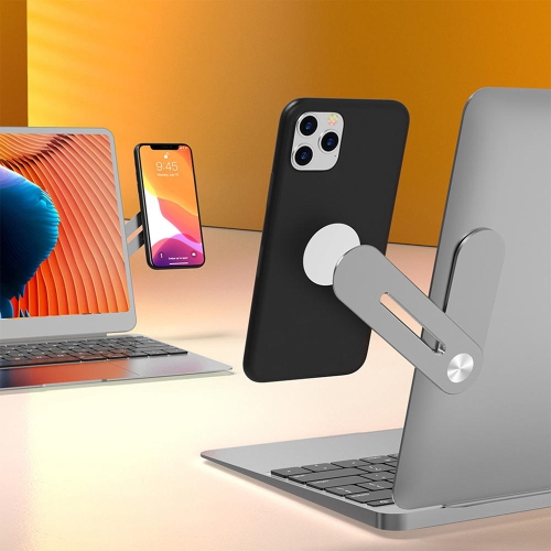 Foldable Aluminum Adjustable Phone Bracket ,Magnetic Laptop Screen Side Mount Used to Connect Mobile Phones and Laptops