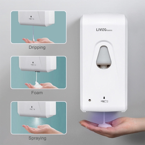 Wall Mount Automatic Soap Dispenser, 900ML Capacity with Infrared Motion Sensor Soap Dispenser
