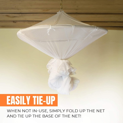 MEKKAPRO Extra-Large King Mosquito Bed Net, Made for King Queen and Twin, Two Openings Netting | Bed Canopy Curtains, White Mosquito Netting